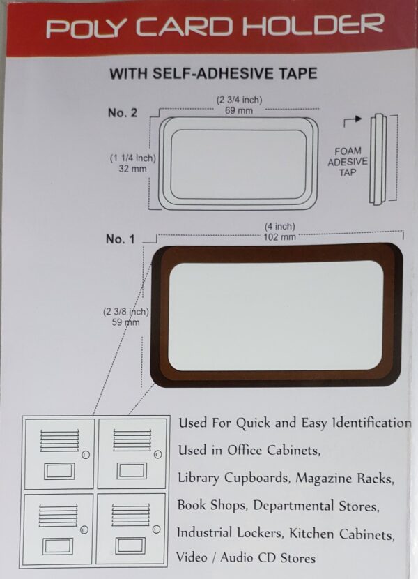 Plastic Labeler/Poly Card Holder